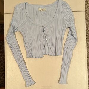 Aeropostale Light Blue Ribbed Women's Top